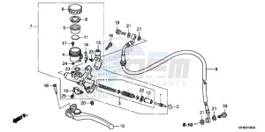 CB1000RAD CB1000R ABS E drawing CLUTCH MASTER CYLINDER