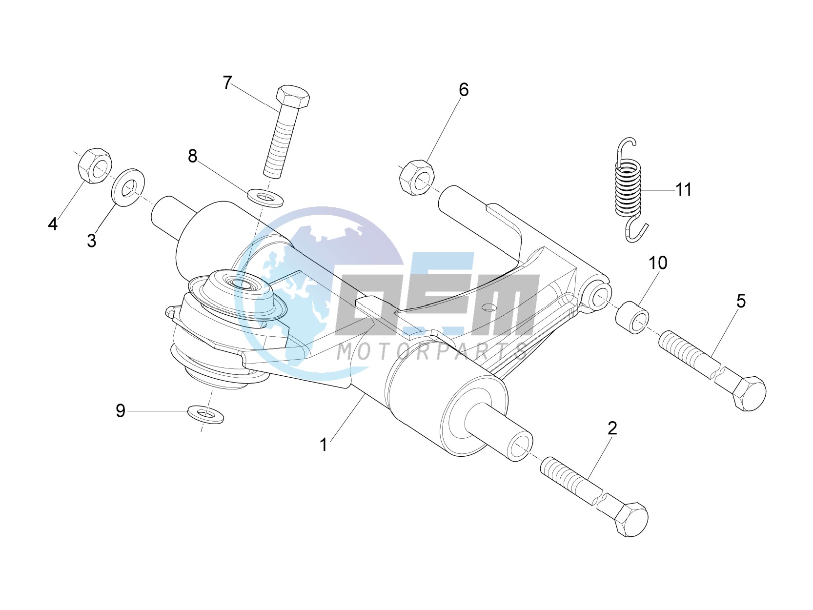 Swinging arm