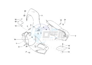 Beverly 500 drawing Handlebar shell