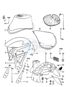 BUXY - 50 cc drawing FENDER ROAD