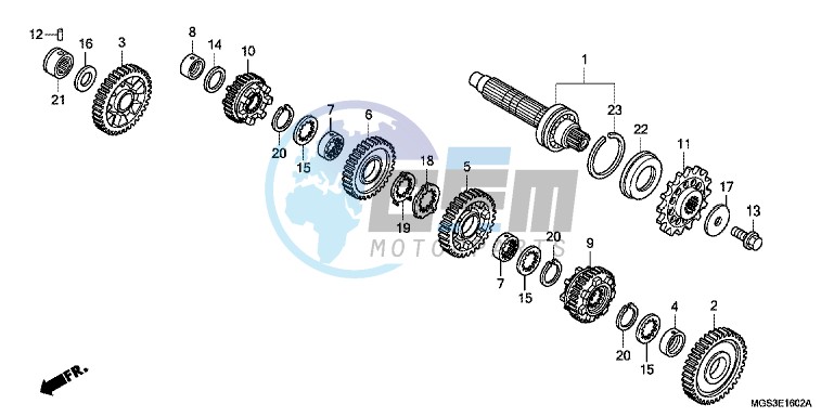 TRANSMISSION ( NC700XD) (COUNTERSHAFT)