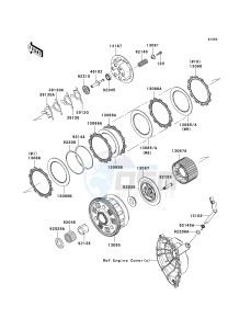 ZX 1000 E [NINJA ZX-10R] (E8F-E9FA) 0E9FA drawing CLUTCH