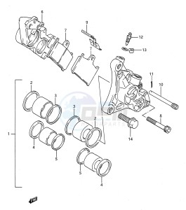 GSX-R750 (E28) drawing FRONT CALIPERS