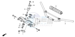 CRF250X drawing HANDLE PIPE/TOP BRIDGE