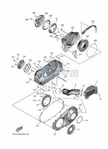 XP530D-A TMAX DX ABS (BC3D) drawing CRANKCASE COVER 2