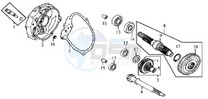 JET EURO X 50 drawing CRANKCASE - DRIVE SHAFT - CRANKCASE