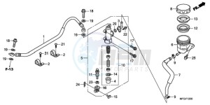 CB600FA Europe Direct - (ED) drawing REAR BRAKE MASTER CYLINDER (CB600F/F3)