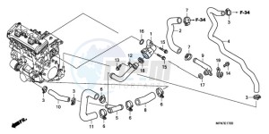 CB1000RA9 France - (F / ABS CMF) drawing WATER PIPE