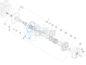 GTS 150 4T 3V IE ABS E4 (EMEA) drawing Driven pulley