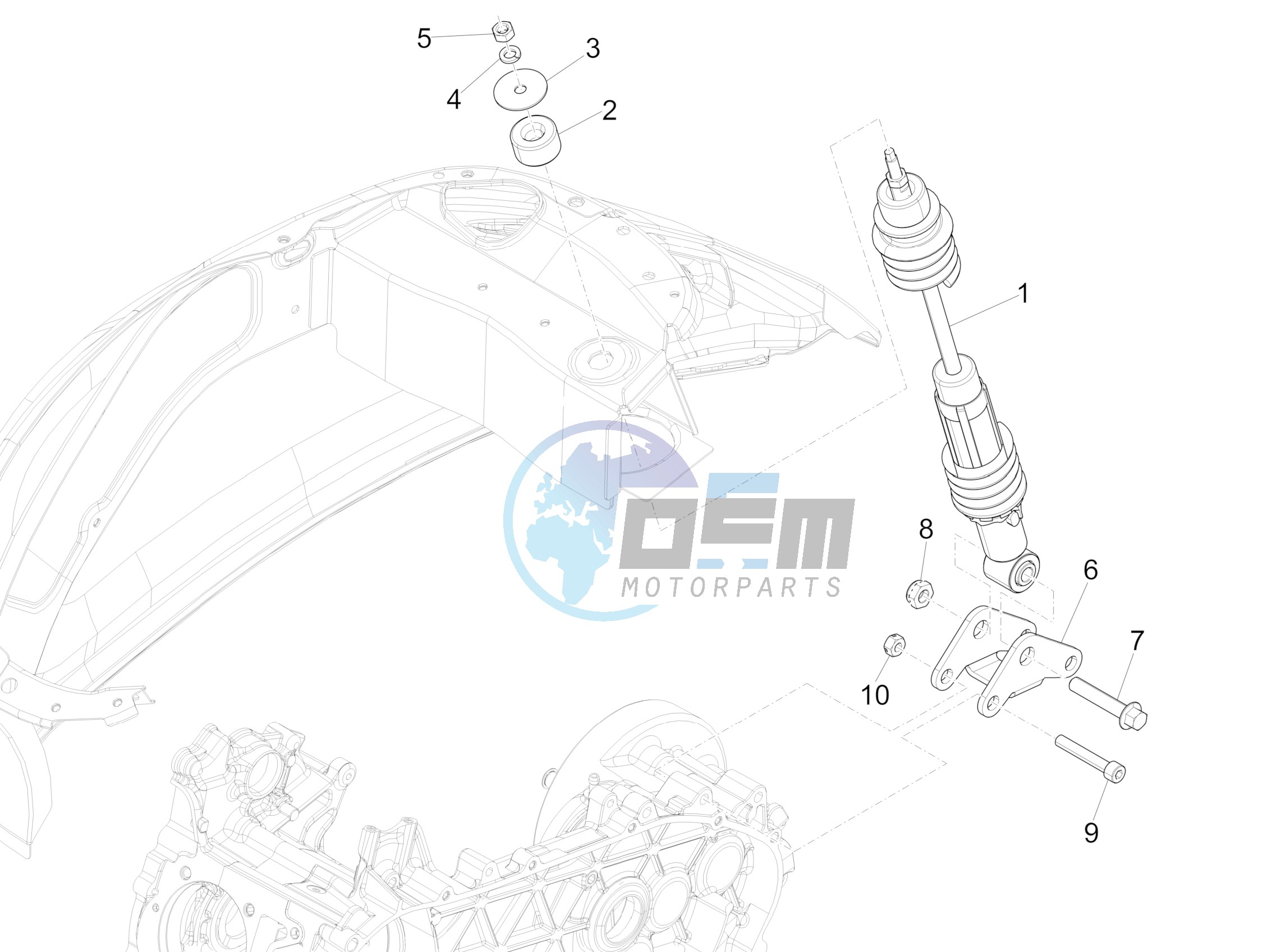 Rear suspension - Shock absorber/s