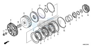 TRX680FAG Wave 110 - AFS110 UK - (E) drawing CLUTCH (LOW)