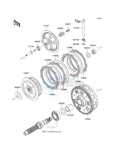 ER 650 A [ER-6N (EUROPEAN] (A6S-A8F) A7F drawing CLUTCH