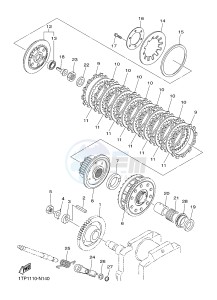 XVS950CU XV950R XV950 R-SPEC (2DE1) drawing CLUTCH