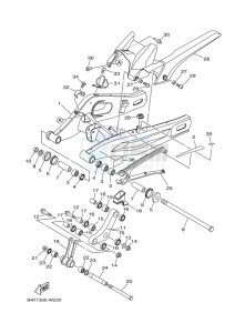 MT-07 MTN690 (BAT8) drawing REAR ARM