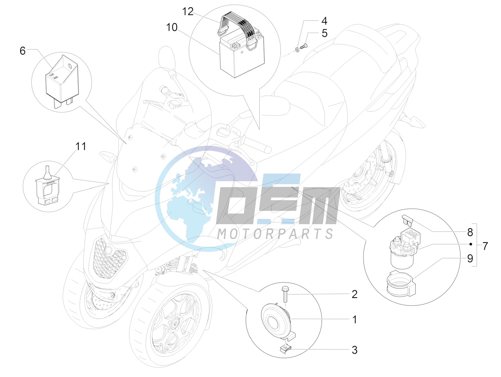 Remote control switches - Battery - Horn