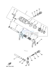 YFM700FWAD YFM70GPLK (B4F3) drawing SHIFT CAM & FORK