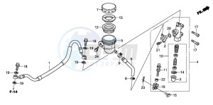 CBF1000T drawing REAR BRAKE MASTER CYLINDER (CBF1000)