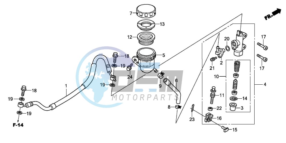 REAR BRAKE MASTER CYLINDER (CBF1000)