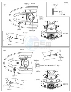 JET SKI STX-15F JT1500AHF EU drawing Labels