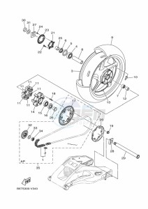 MT-10 MTN1000 (B67S) drawing REAR WHEEL