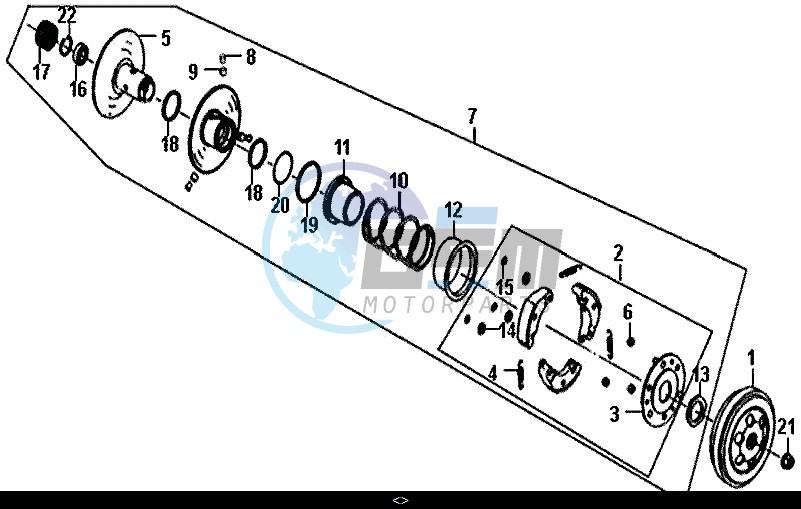 DRIVEN PULLEY ASSY