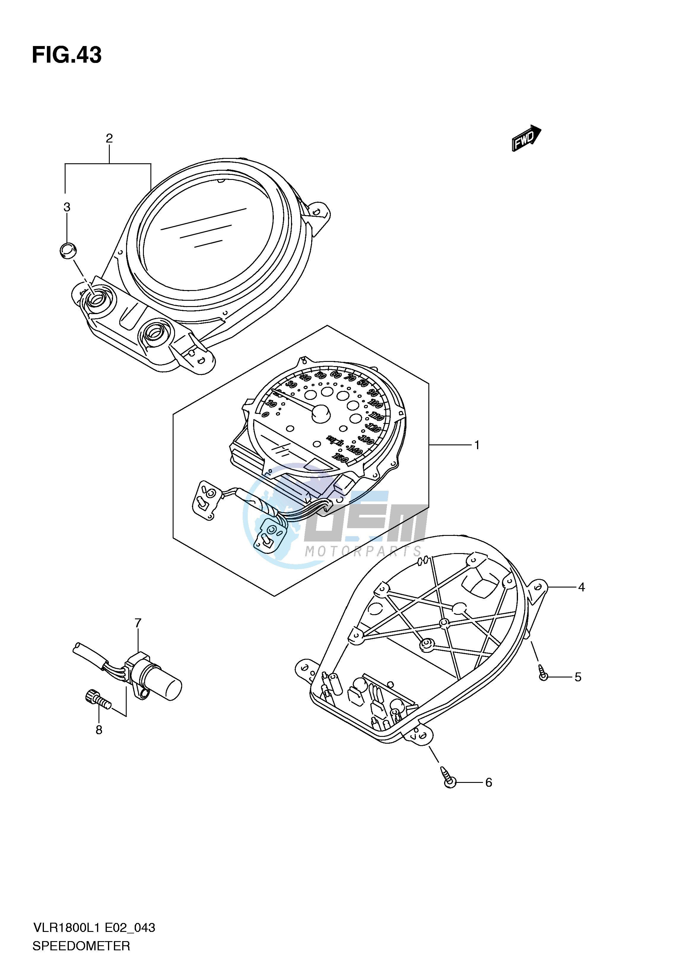 SPEEDOMETER (VLR1800UFL1 E19)