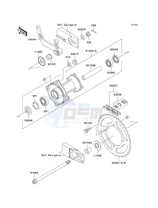 KX 65 A [KX65 MONSTER ENERGY] (A6F - A9FA) A8F drawing REAR HUB