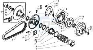 X9 250 drawing Driven pulley