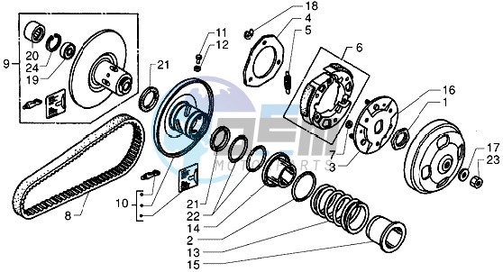 Driven pulley