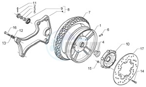 Granturismo 200 L drawing Rear Wheel