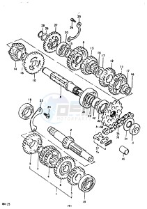 RM125 (N-T) drawing TRANSMISSION