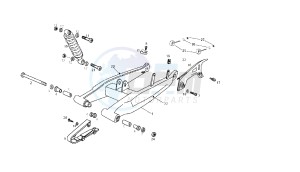 SENDA R DRD X-TREME - 50 CC 2T EURO2 drawing SWING ARM - SHOCK ABSORBER