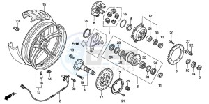 VFR800A drawing REAR WHEEL