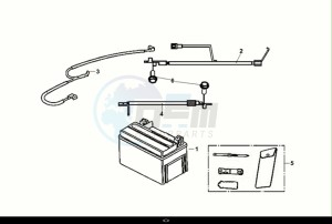 SYMPHONY ST 125 (XL12W1-EU) (E5) (M1) drawing BATTERY - TOOL BOX