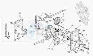 V 11 1100 Sport - Mandello Sport/Mandello drawing Gear box selector