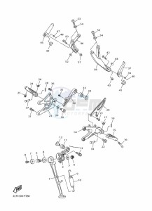 YZF-R1 (BX4D) drawing STAND & FOOTREST