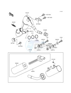 KX 250 K [KX250] (K1) [KX250] drawing MUFFLER-- S- -