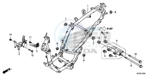 SH125ASE SH125AS UK - (E) drawing FRAME BODY