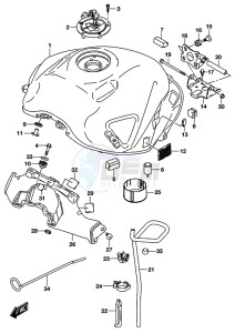 GSX-S750A drawing FUEL TANK (GSX-S750ZAL8 E21)