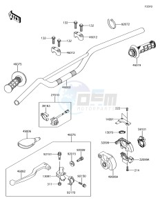 KX65 KX65AHF EU drawing Handlebar