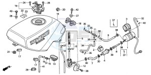 NTV650 drawing FUEL TANK