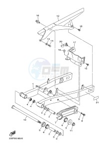 XJ6SA 600 DIVERSION (S-TYPE, ABS) (36DE 36DG) drawing REAR ARM