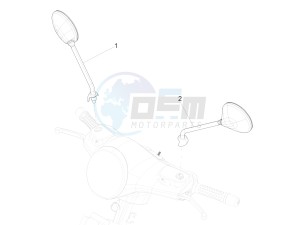 GTS 300 SUPER IE ABS E4 (APAC) drawing Driving mirror/s