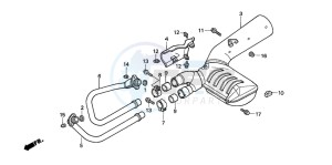 NTV650 drawing EXHAUST MUFFLER