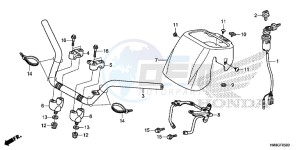 TRX250TME FOURTRAX RECON ED drawing HANDLE PIPE