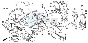 TRX500FM drawing FRONT FENDER