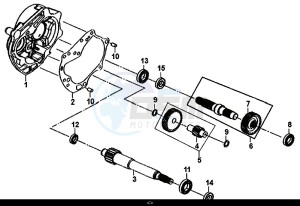 ALLO 50 (45 KM/H) (AJ05WA-EU) (L8-M0) drawing MISSION CASE-DRIVE SHAFT