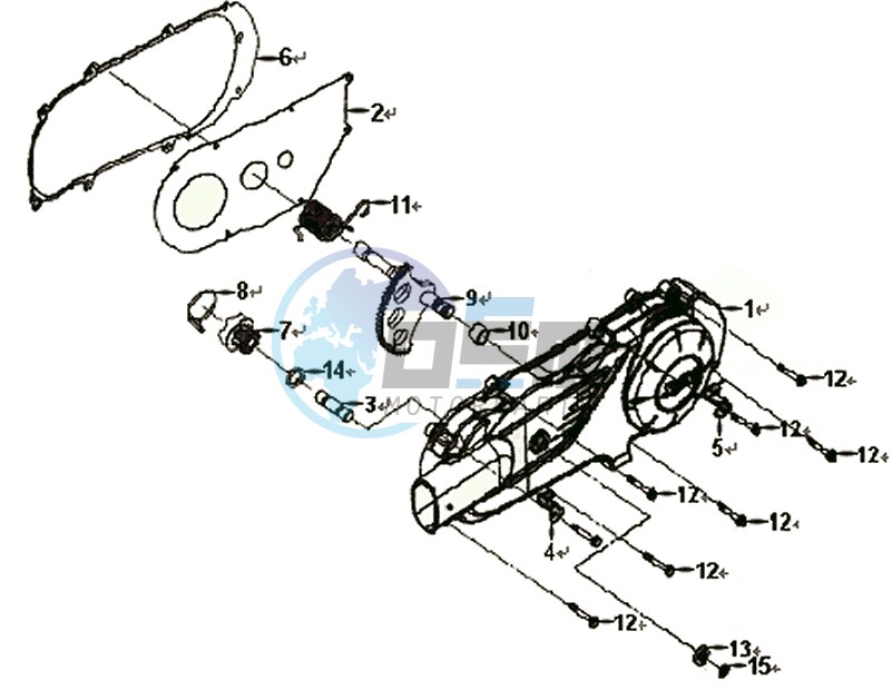 CRANKCASE COVER LEFT