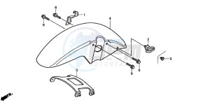 CB500 drawing FRONT FENDER