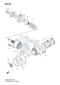 VZ800 (E2) MARAUDER drawing SECONDARY DRIVE GEAR